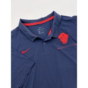 Nike Men's Size‎ XL Nike Elite Coaches Polo Blue w/Red Lion Logo Pocket